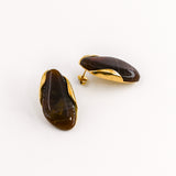 Boucles d'oreilles ABELIE MARRON