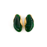 Boucles d'oreilles ABELIE VERT FONCÉ