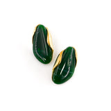 Boucles d'oreilles ABELIE VERT FONCÉ