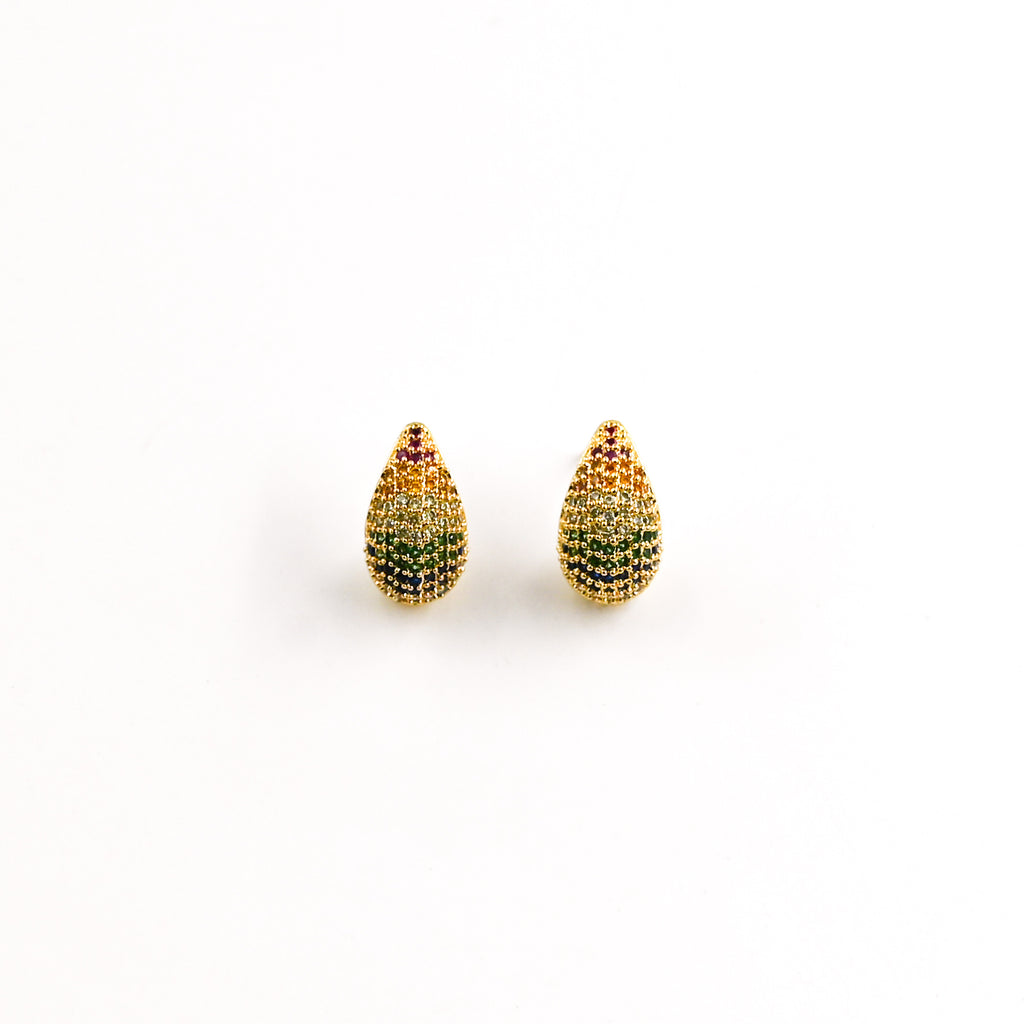 Boucles d'oreilles ALBA MINI STRASS MULTI