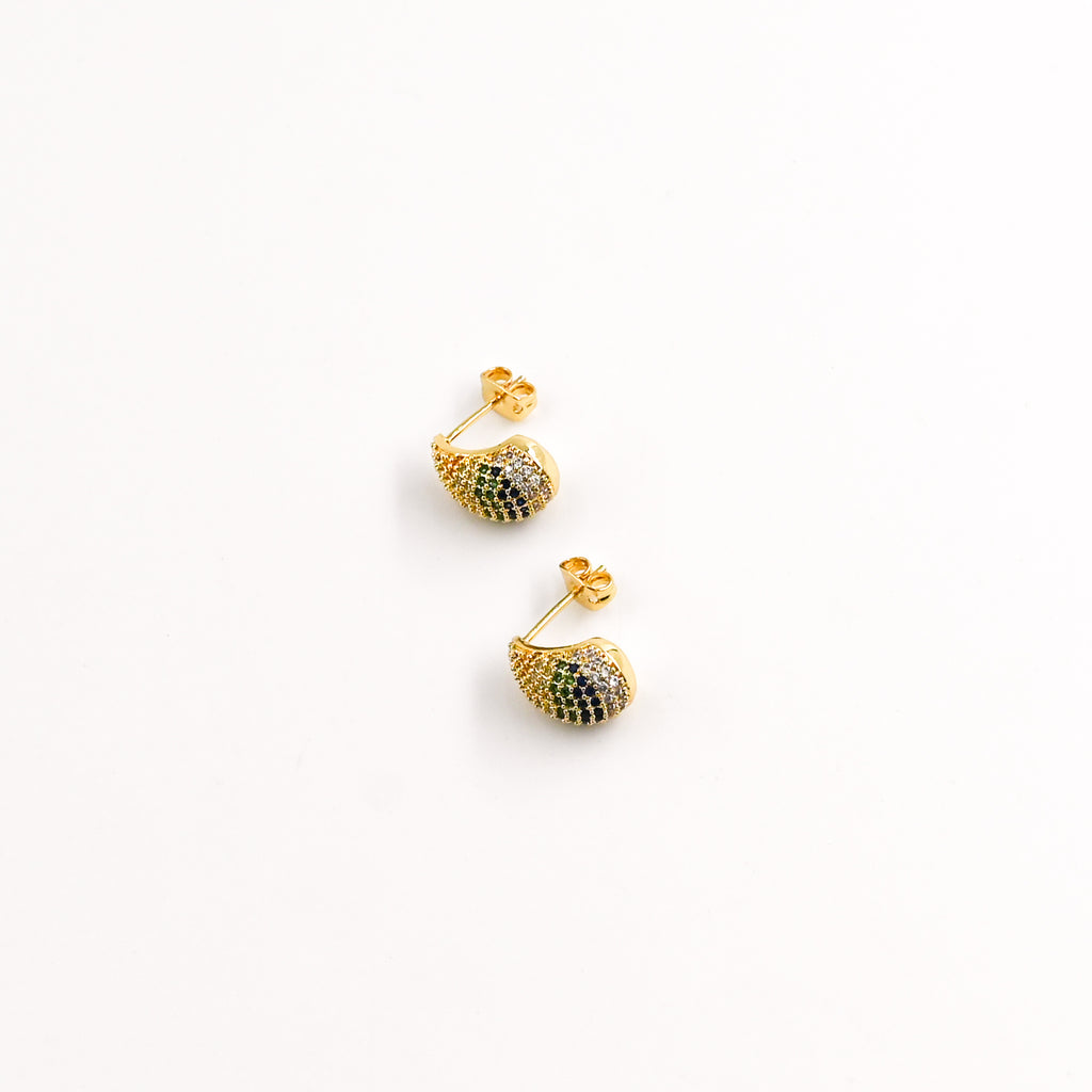 Boucles d'oreilles ALBA MINI STRASS MULTI