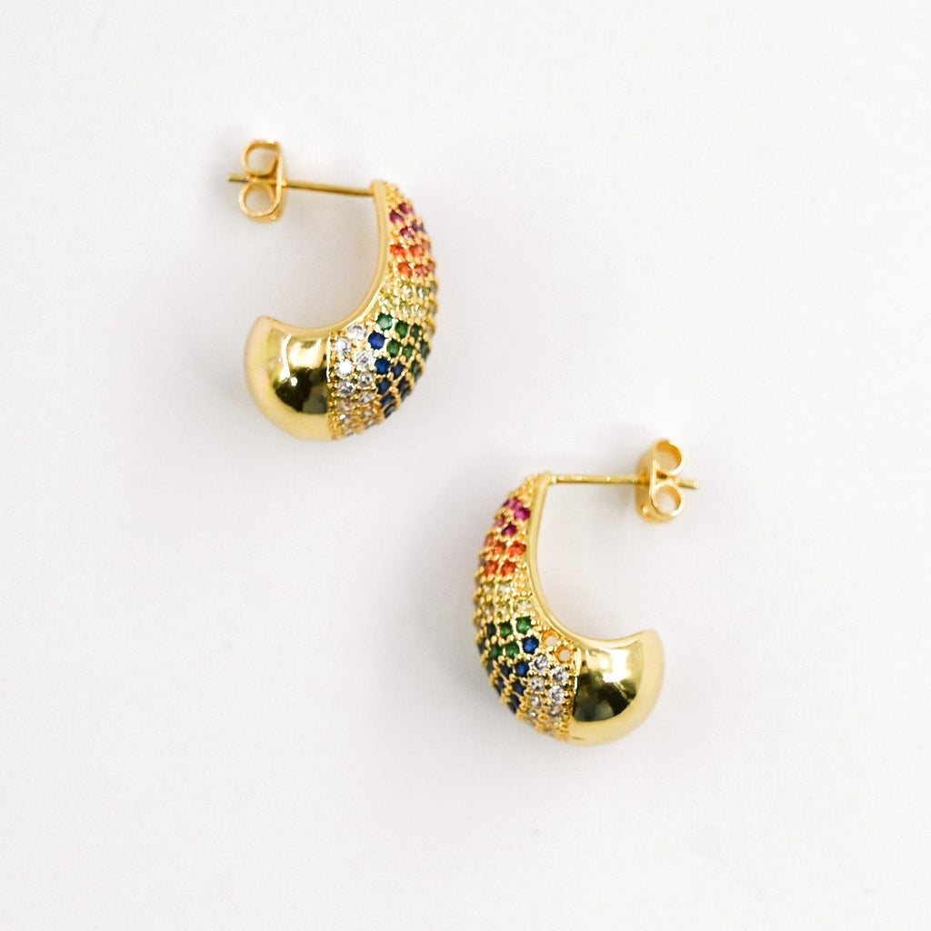 Boucles d'oreilles ALBA STRASS MULTI