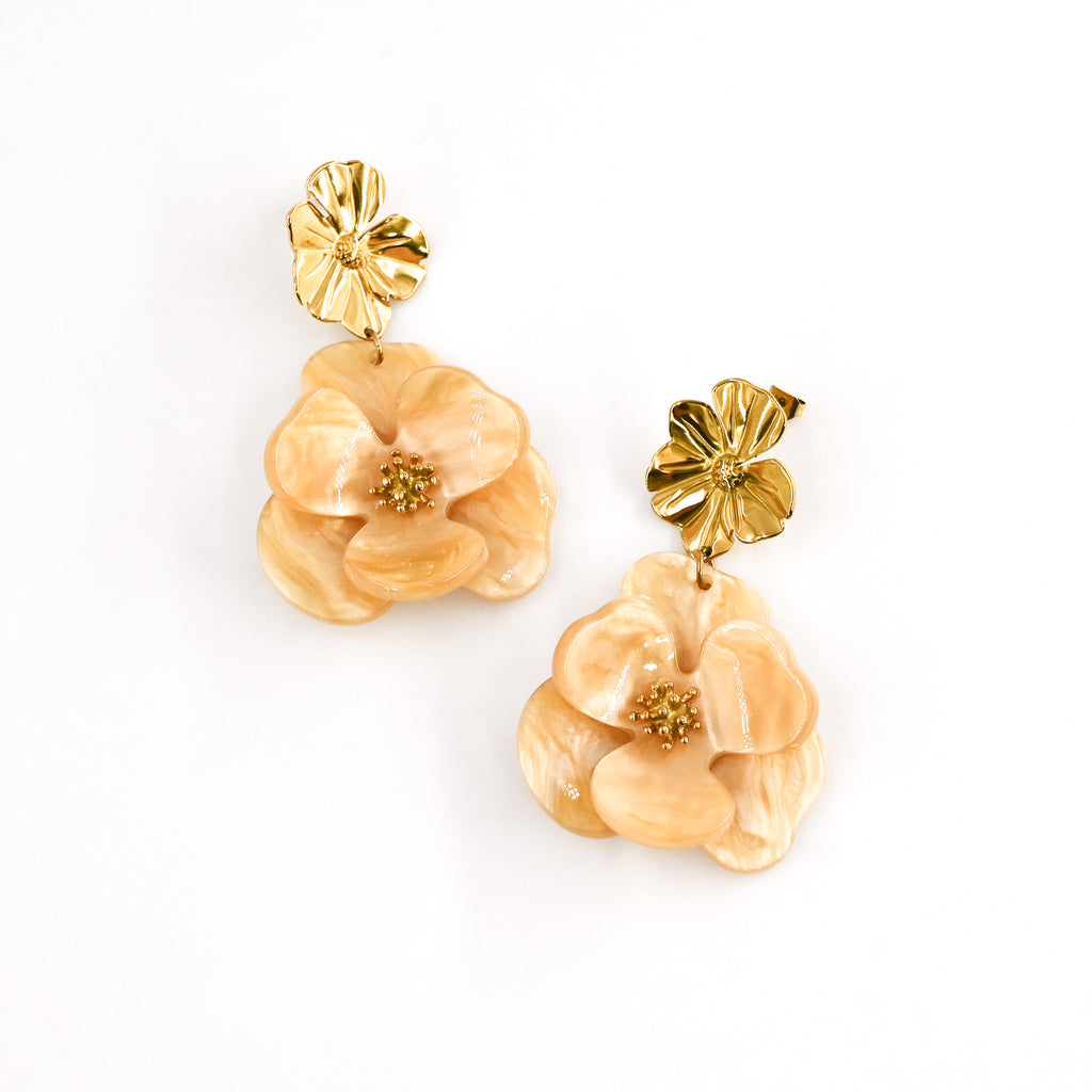Boucles d'oreilles AURIA BEIGE