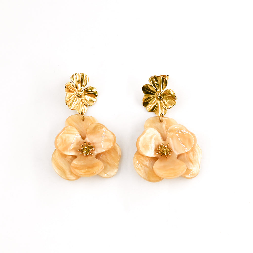Boucles d'oreilles AURIA BEIGE