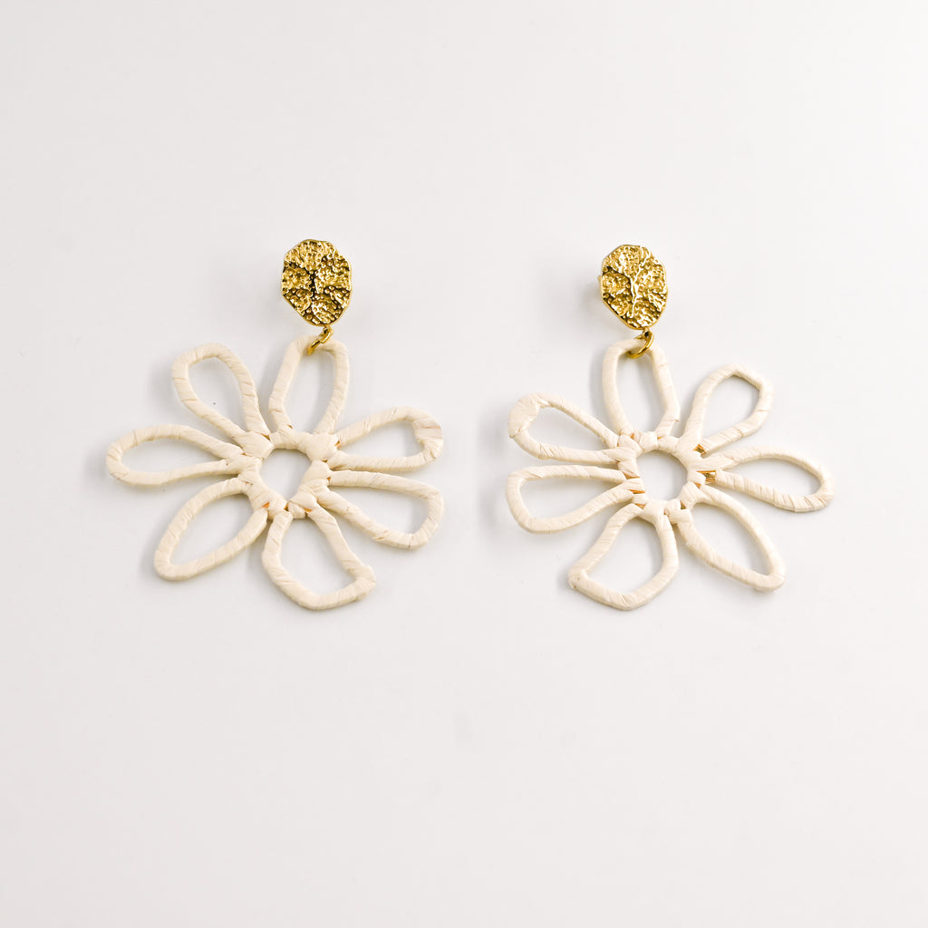 Boucles d'oreilles AVENA BLANC