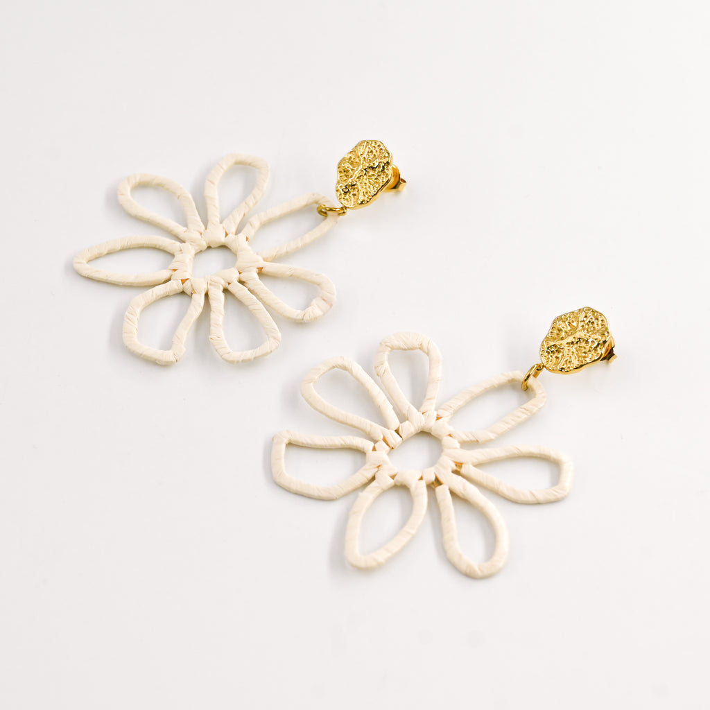 Boucles d'oreilles AVENA BLANC