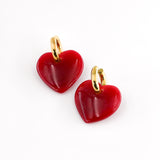 Boucles d'oreilles DELIBA ROUGE