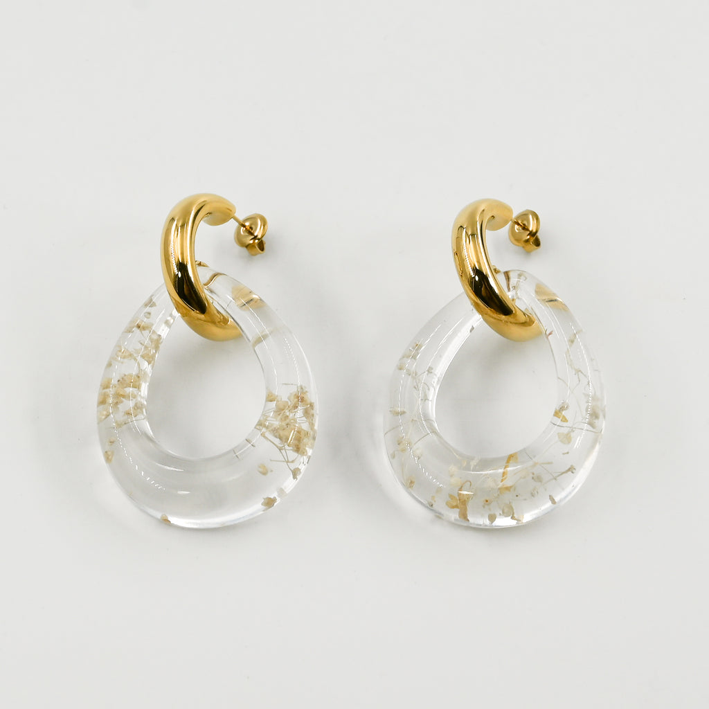 Boucles d'oreilles DIAPA TRANSPARENT