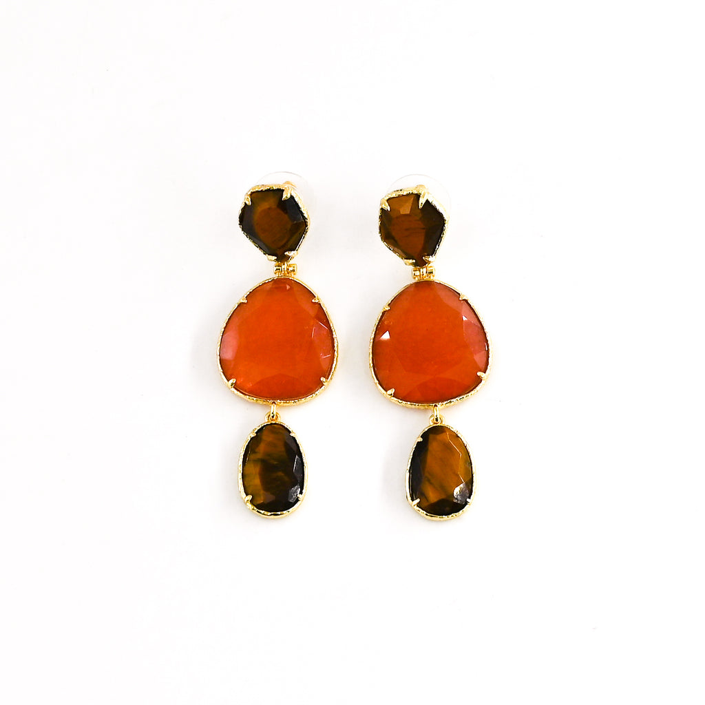 Boucles d'oreilles ELUNEA MARRON