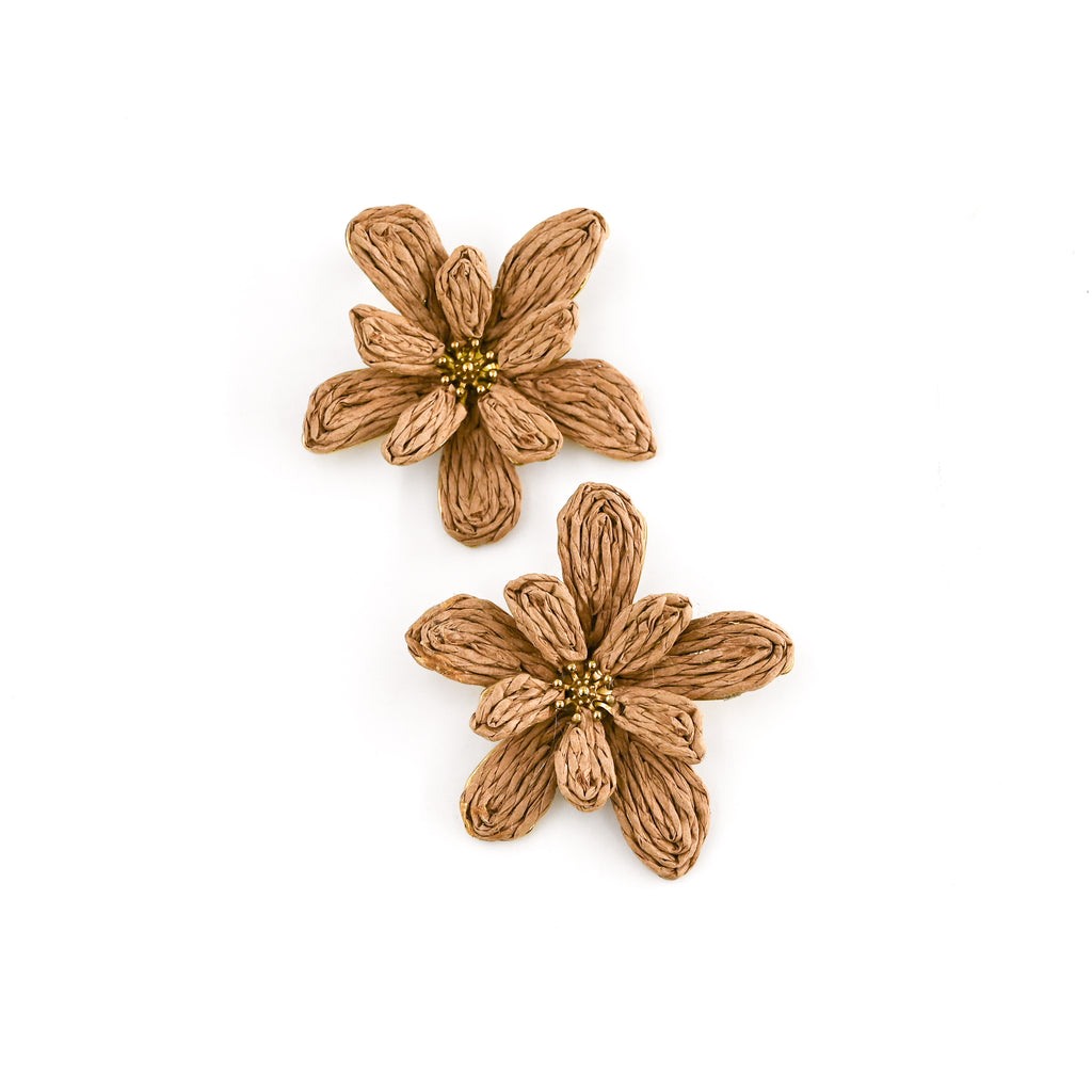 Boucles d'oreilles FLORANE BEIGE