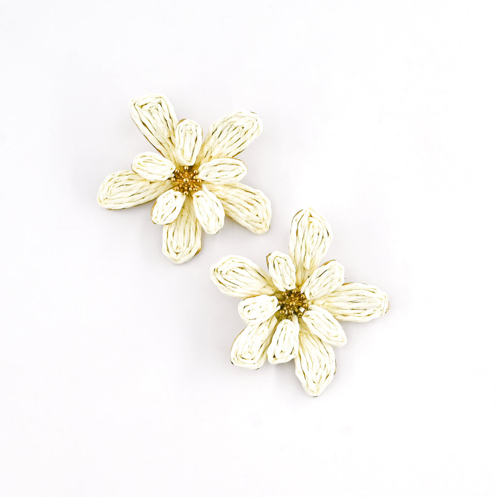 Boucles d'oreilles FLORANE BLANC