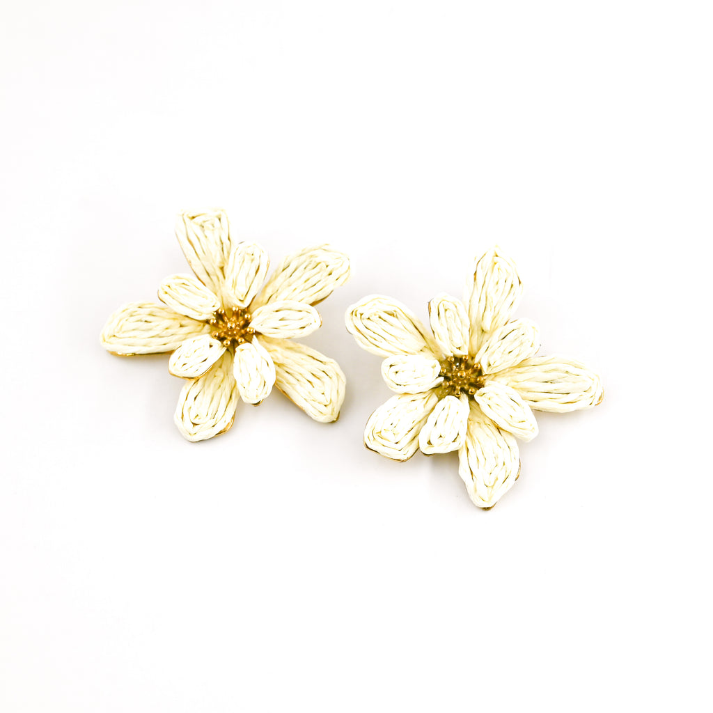 Boucles d'oreilles FLORANE BLANC