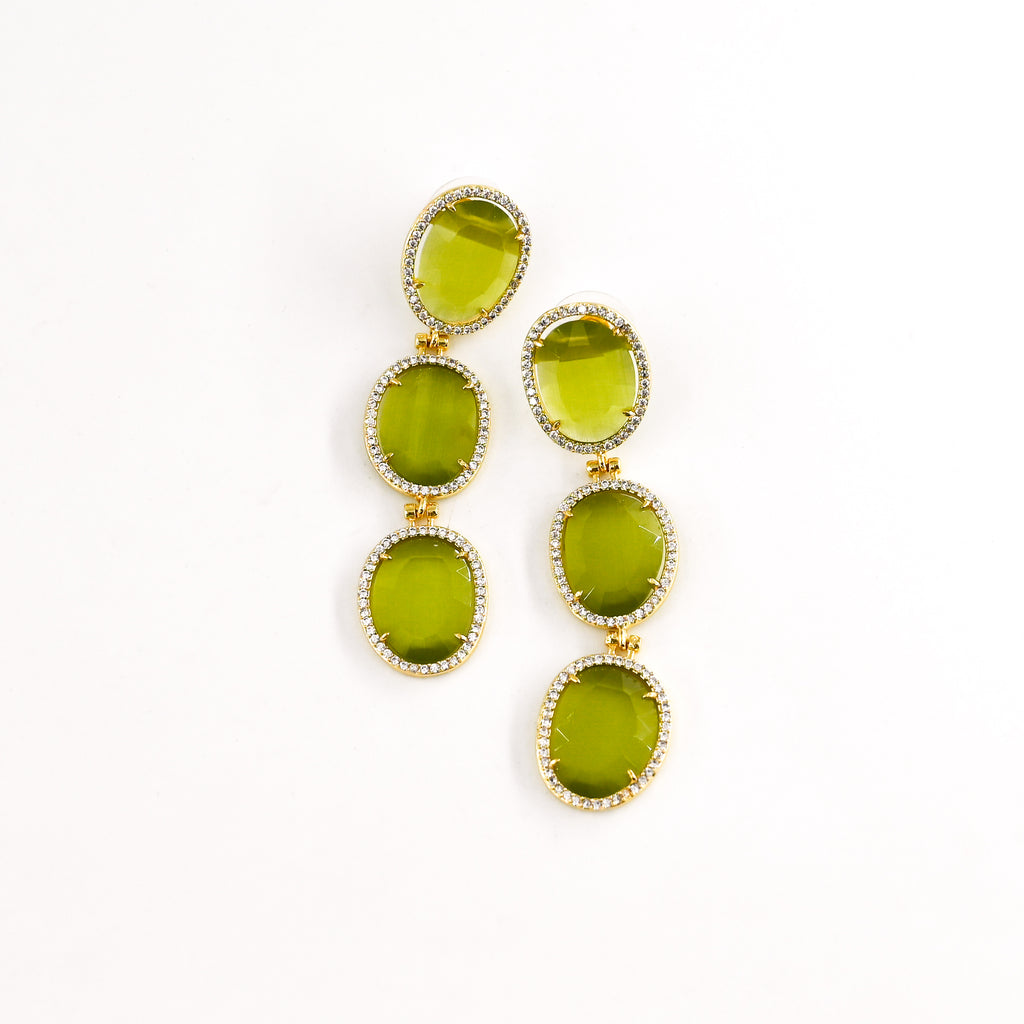 Boucles d'oreilles IBELINA KAKI