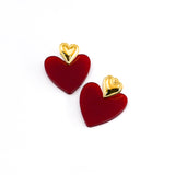 Boucles d'oreilles IONESA ROUGE