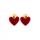 Boucles d'oreilles IONESA ROUGE
