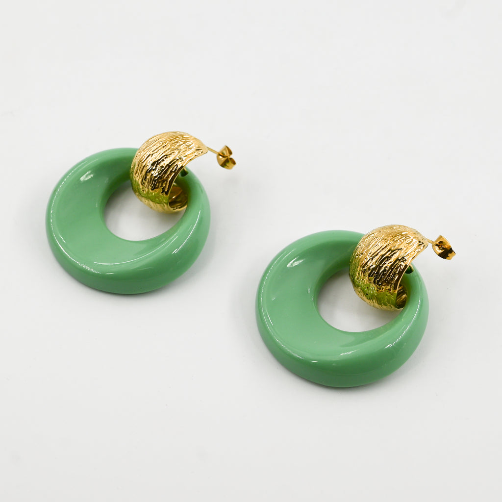 Boucles d'oreilles KUSKA VERT