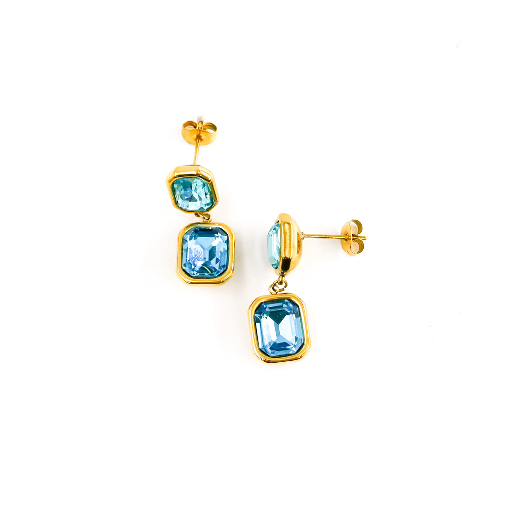 Boucles d'oreilles LAURINE BLEU