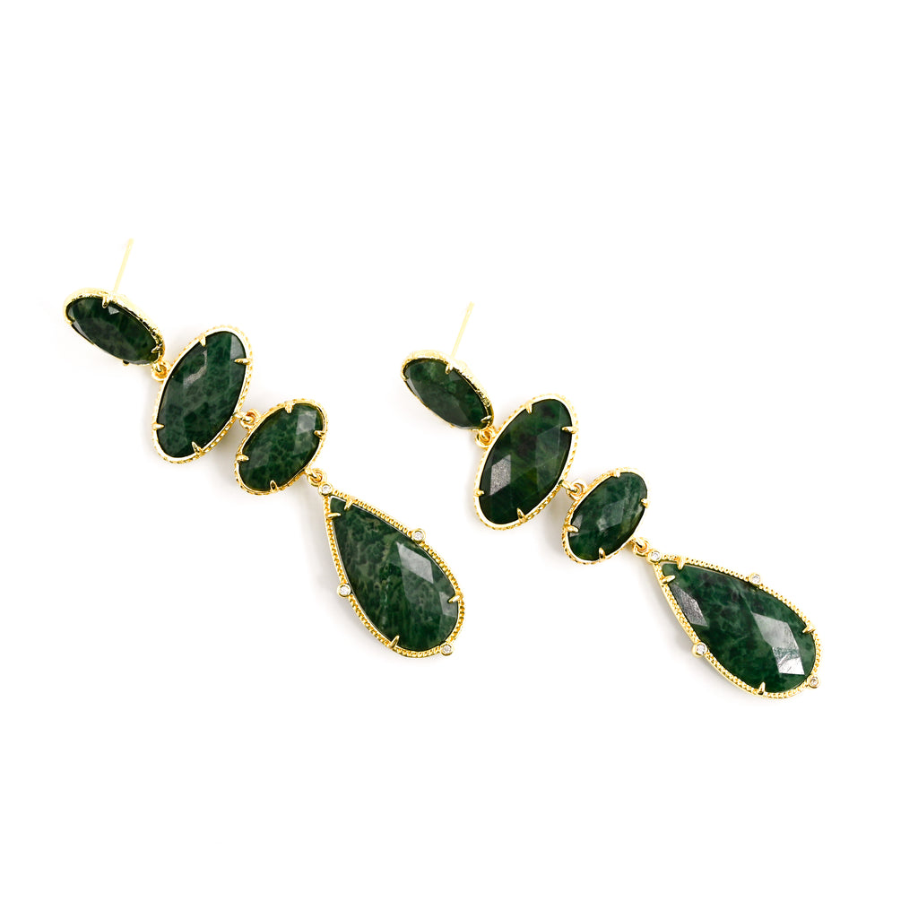 Boucles d'oreilles LINKER VERT