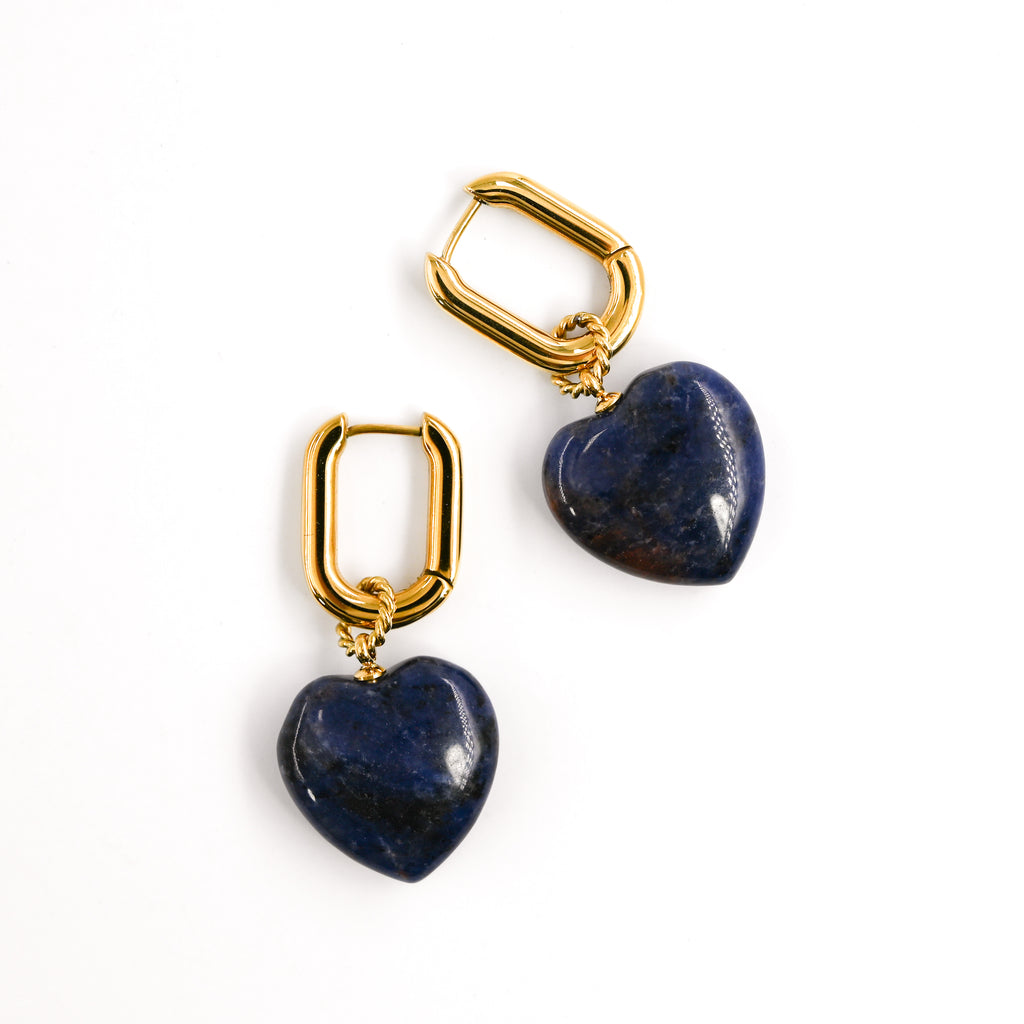 Boucles d'oreilles NAPO SODALITE