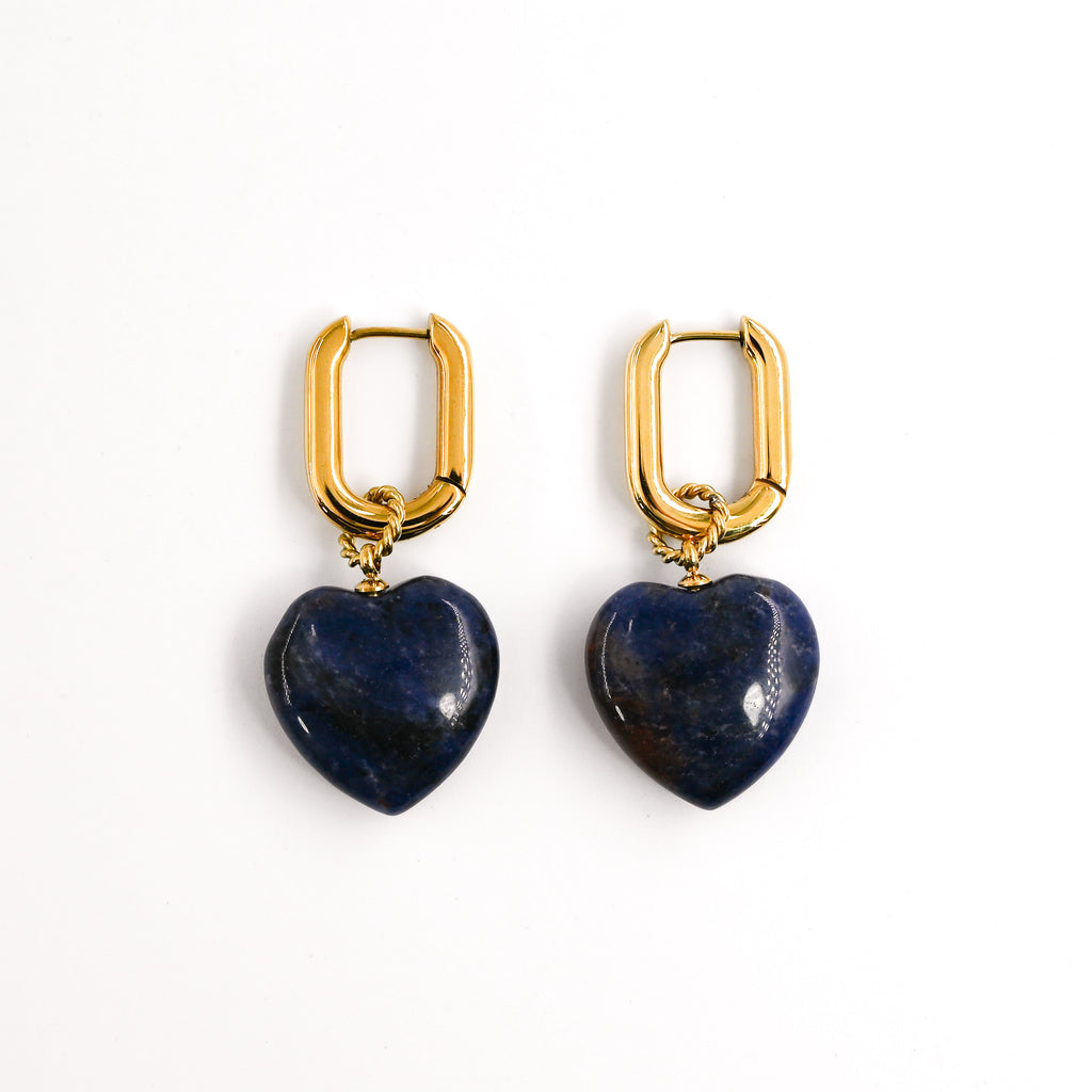 Boucles d'oreilles NAPO SODALITE