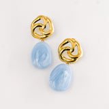Boucles d'oreilles NÉORA BLEU CIEL