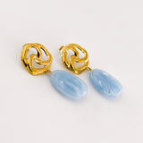 Boucles d'oreilles NÉORA BLEU CIEL