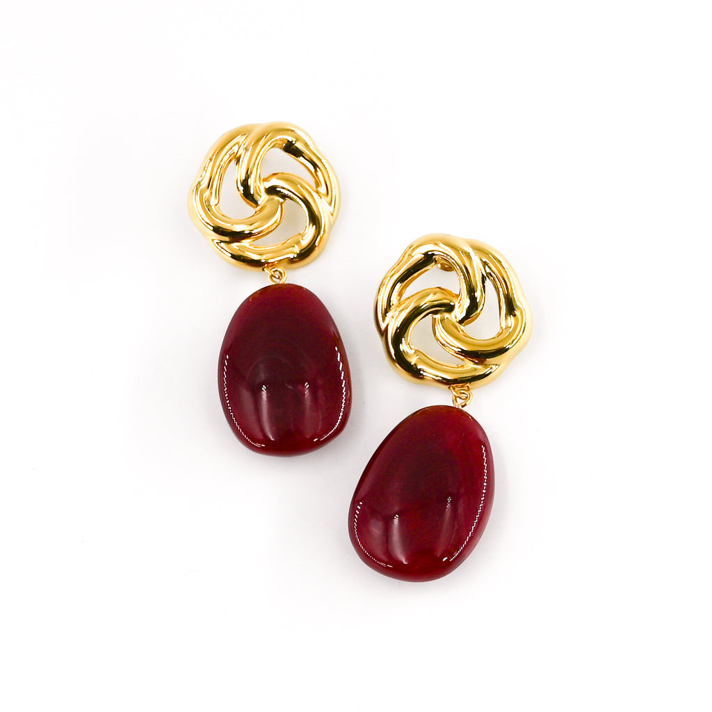Boucles d'oreilles NÉORA ROUGE
