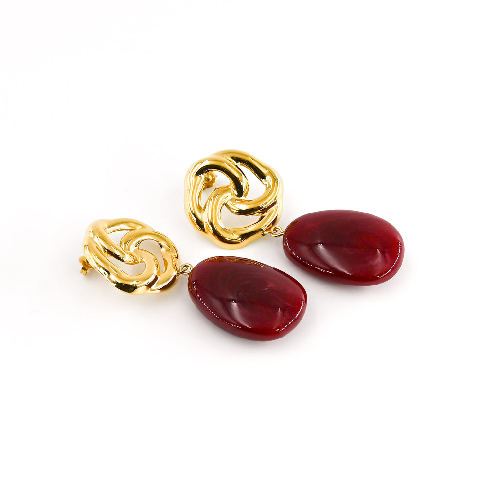 Boucles d'oreilles NÉORA ROUGE