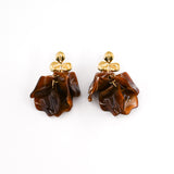 Boucles d'oreilles ROSAMÉE MARRON