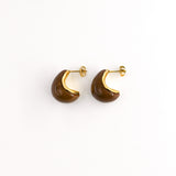Boucles d'oreilles SIPIA MARRON