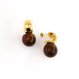 Boucles d'oreilles TEGLIA MARRON