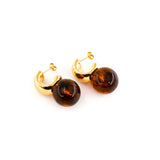 Boucles d'oreilles TEGLIA MARRON