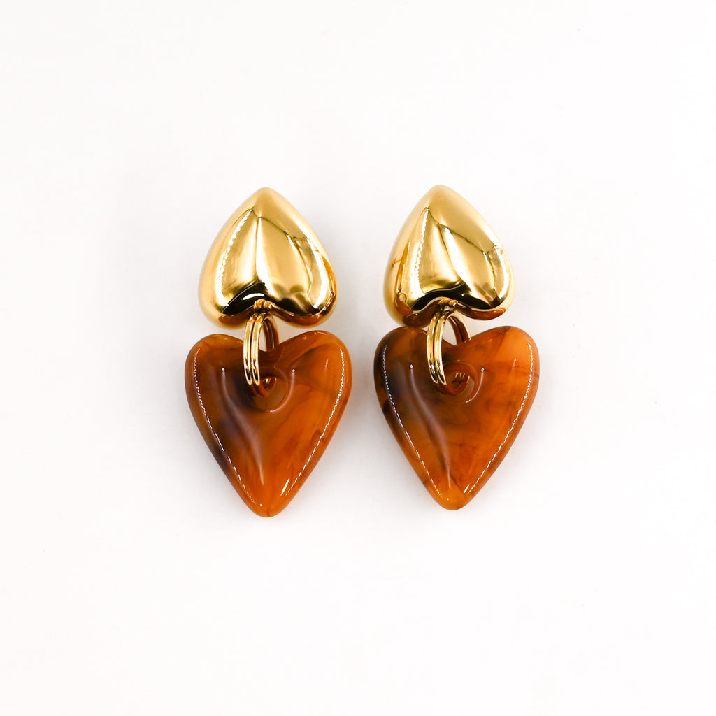 Boucles d'oreilles ZELMAÉ MARRON