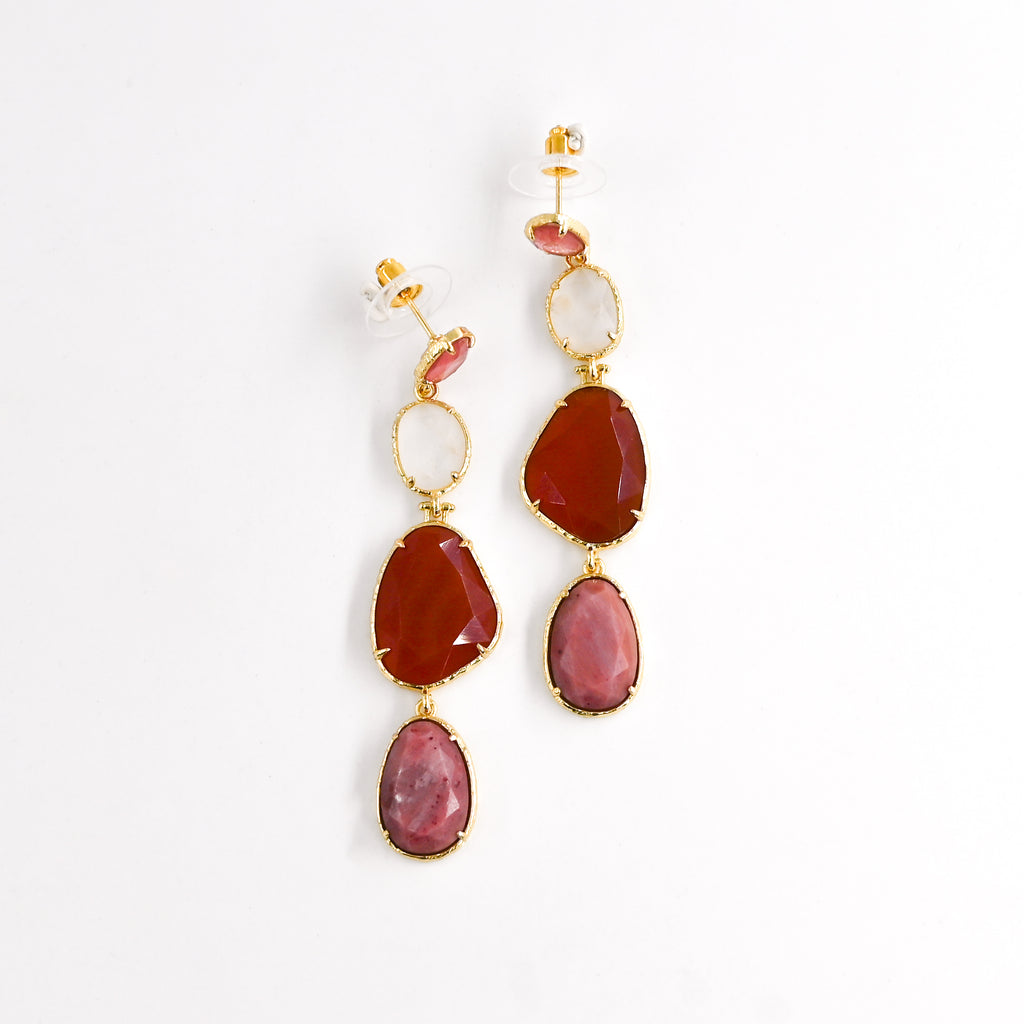 Boucles d'oreilles CAMILA ROUGE