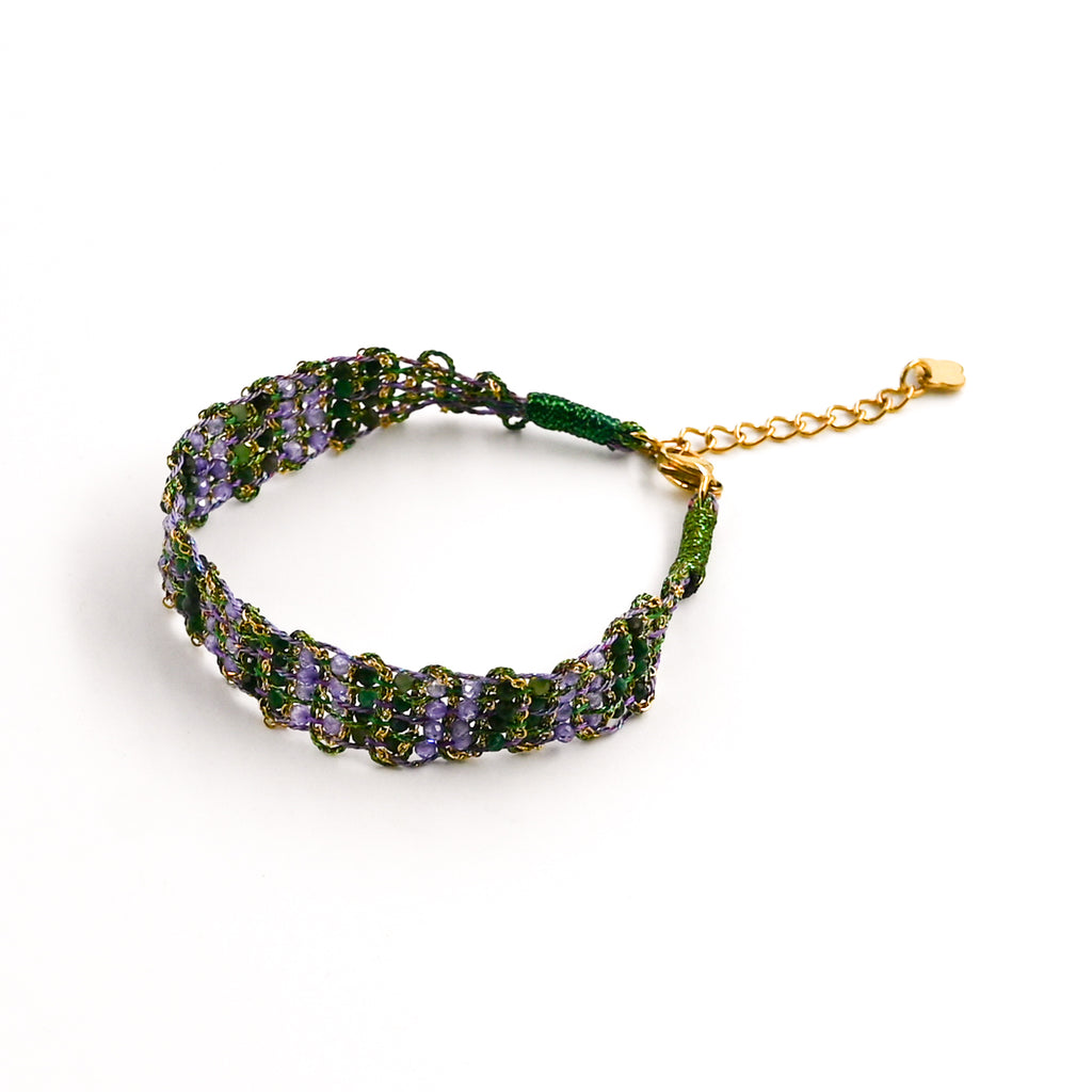 Bracelet VIVIAN VERT/VIOLET