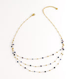 Collier DERON BLEU MARINE