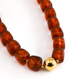 Collier ODON CUBE MARRON