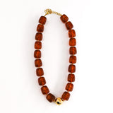 Collier ODON CUBE MARRON