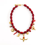 Collier SITTING ROUGE