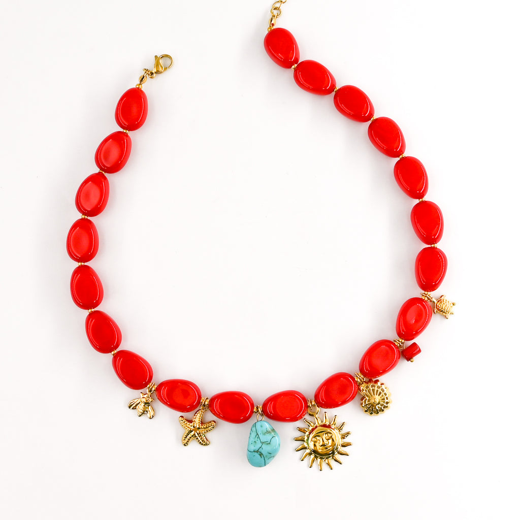 Collier SYLVIO ROUGE