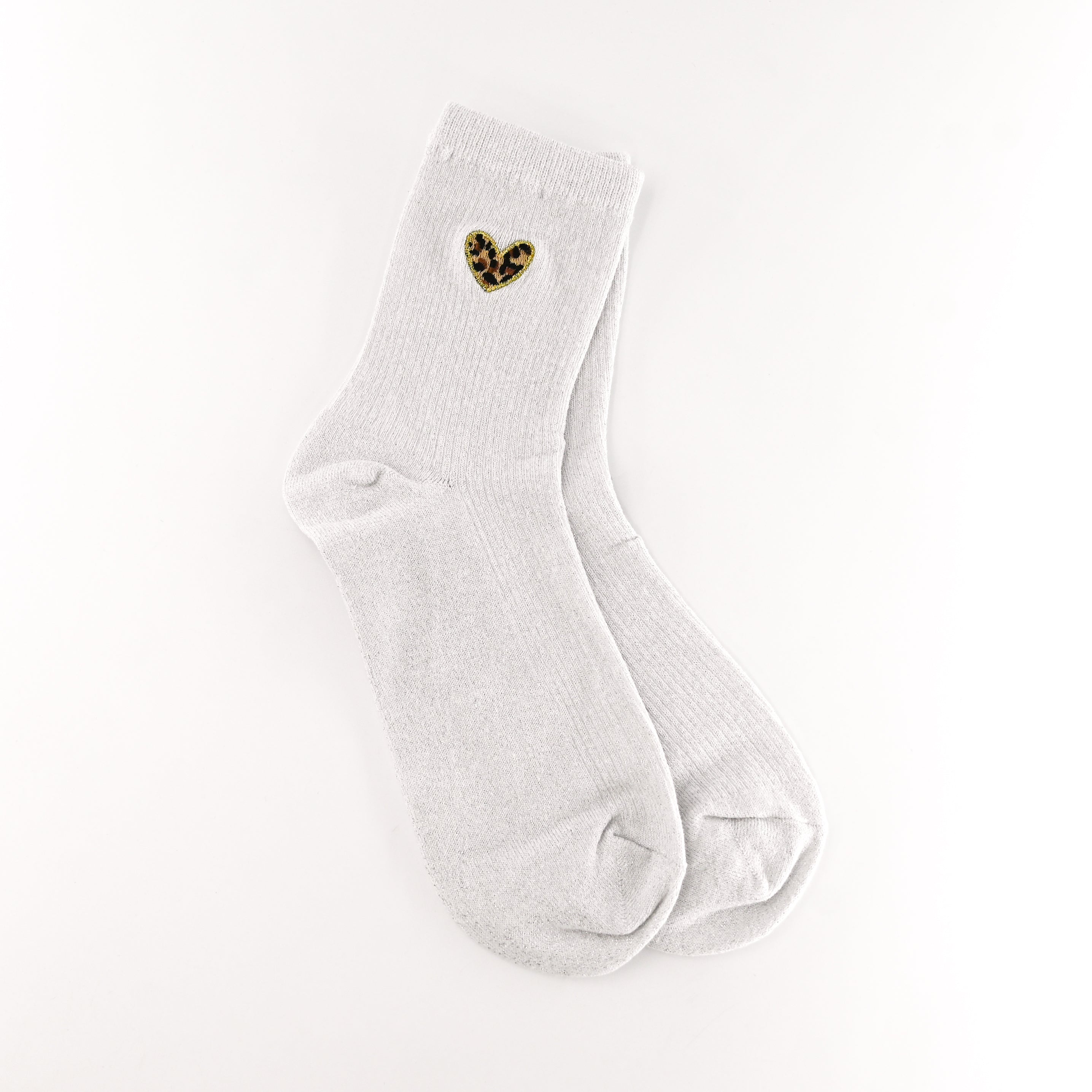 Chaussettes coeur léopard (+ de couleurs)