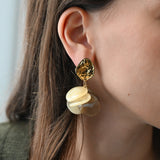 Boucles d'oreilles HELENE BEIGE