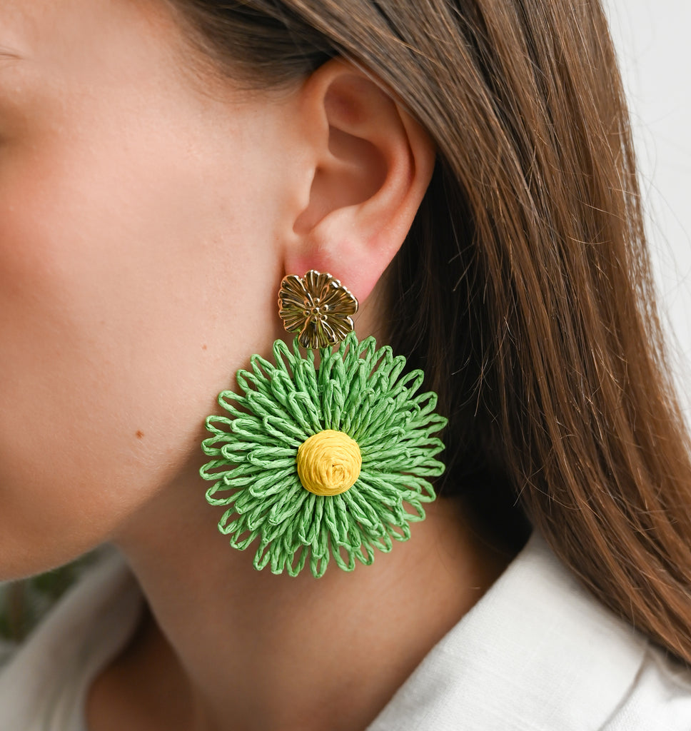 Boucles d'oreilles MIREILLE VERT