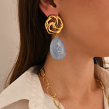 Boucles d'oreilles NÉORA BLEU CIEL
