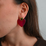 Boucles d'oreilles IONESA ROUGE