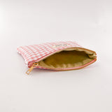 Pochette Vichy "AMOUR" Rose