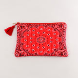 Pochette Paisley Rouge