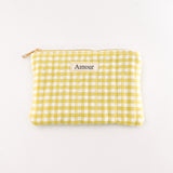 Pochette Vichy "AMOUR" Jaune