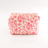 Trousse à maquillage fleurs rose